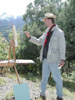 Bill painting in Colorado.jpg (130047 bytes)